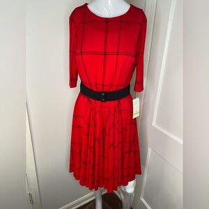 Julian Taylor NWT Red Plaid Women's Dress